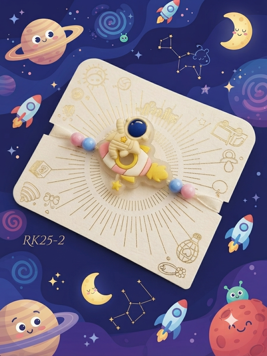 Cute Astronaut Kids Rakhi RK25-2 | Space Theme Designer Raksha Bandhan Rakhi for Brother
